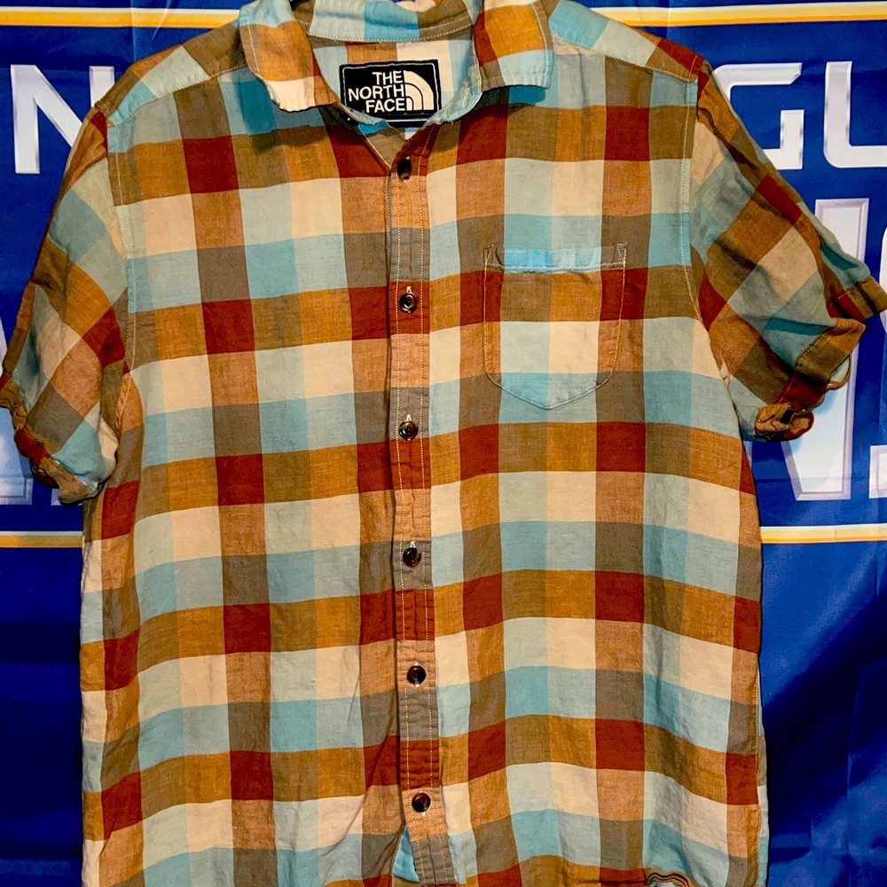 Mens The North Face Short Sleeve Button Up Shirt